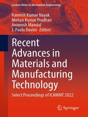cover image of Recent Advances in Materials and Manufacturing Technology